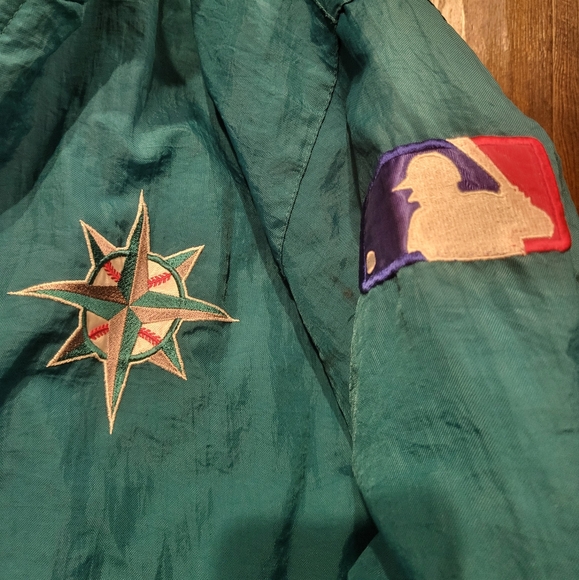 Vintage Seattle Mariners Reversible Jacket Size XL Pro Player Quilted - Picture 4 of 11